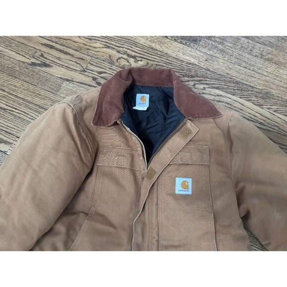 Vintage Carhartt CQ186 Brown Mens 44 R Arctic Quilt Lined Jacket - Picture 2 of 5